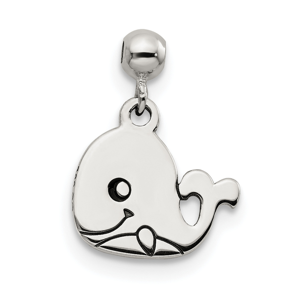 Mio Memento Sterling Silver Enamel Dangle Whale Charm - Picture 3 of 4